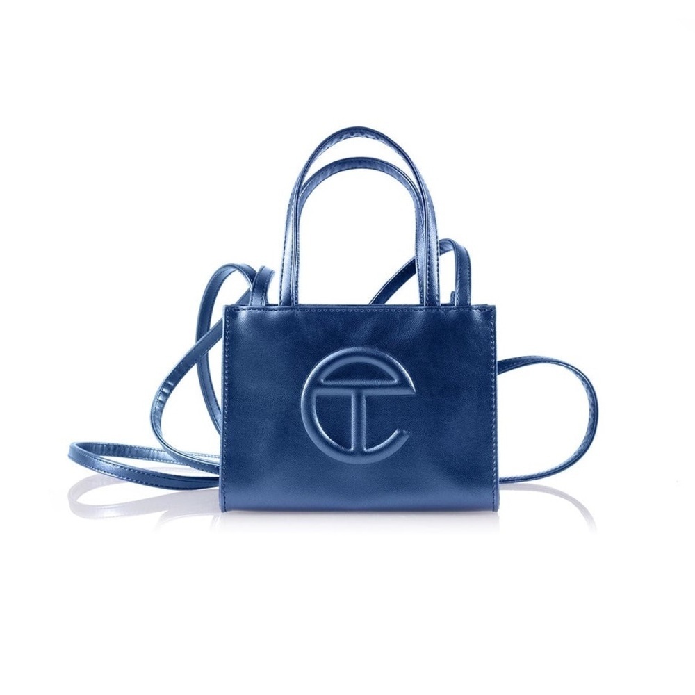 Telfar Cobalt Blue Small Shopping Bag NWT Double Straps Handles and Crossbody